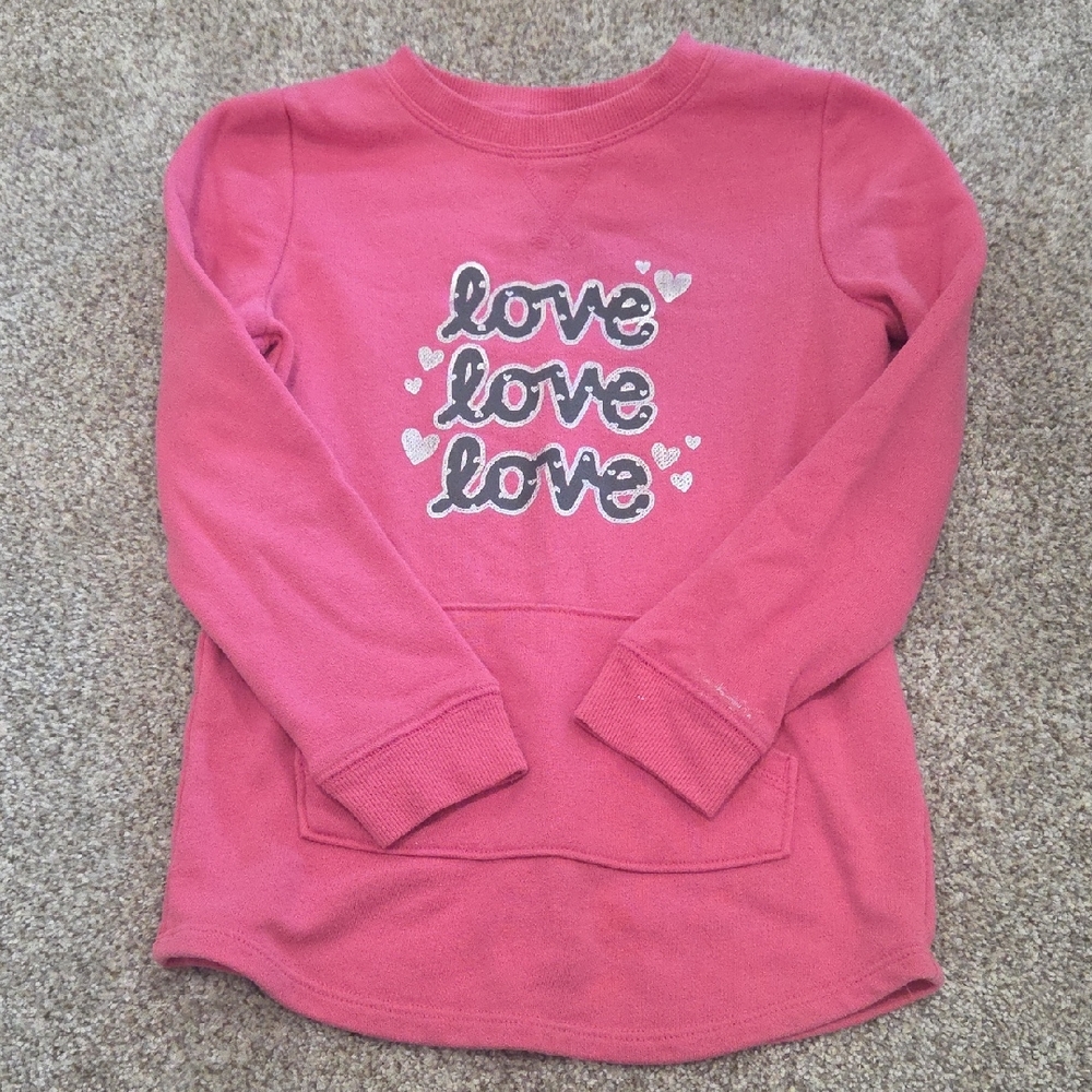 Jumping Beans Pink Long Sleeve Tee with Love Design